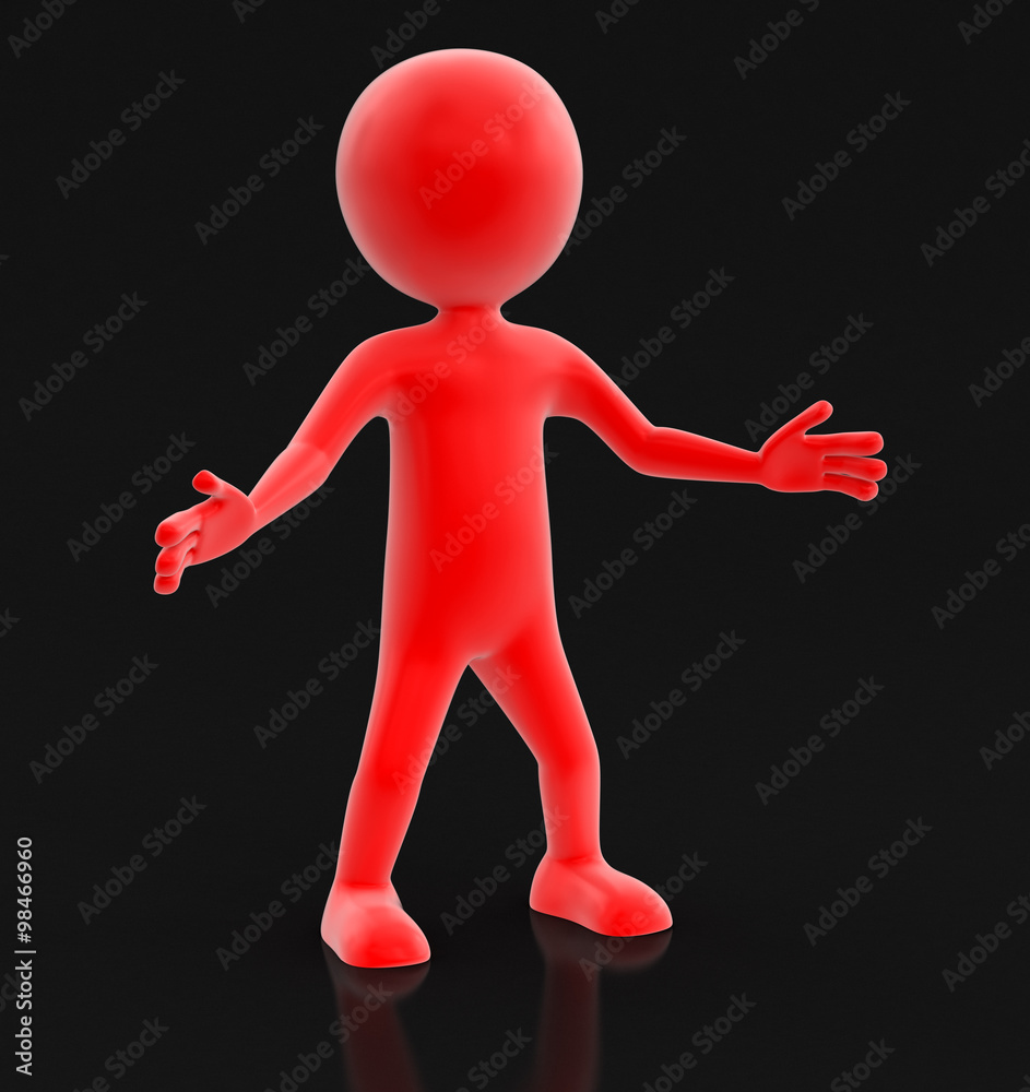 Human character. Image with clipping path. Human character. Image with clipping path.