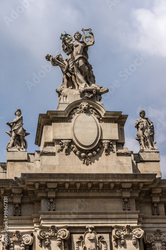 Architectural details of Grand Palais des Champs-Elysees. Paris. © dbrnjhrj