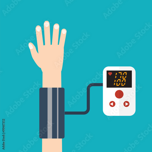 High blood pressure concept vector
