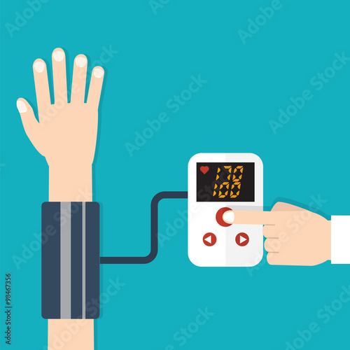 High blood pressure concept vector