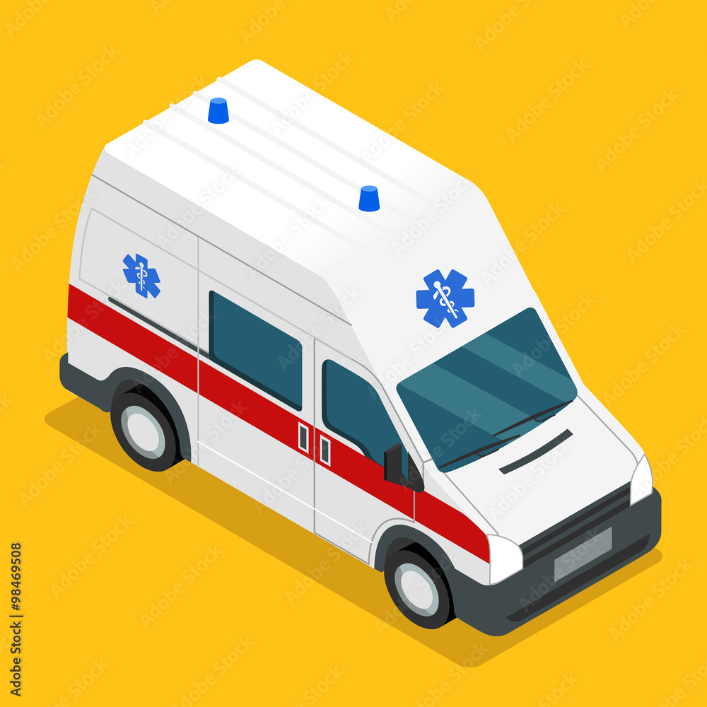 isometric ambulance carv emergency medical van