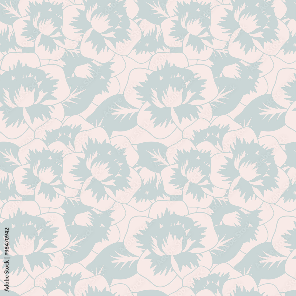 Seamless decorative pattern with flowers Seamless decorative pattern with flowers