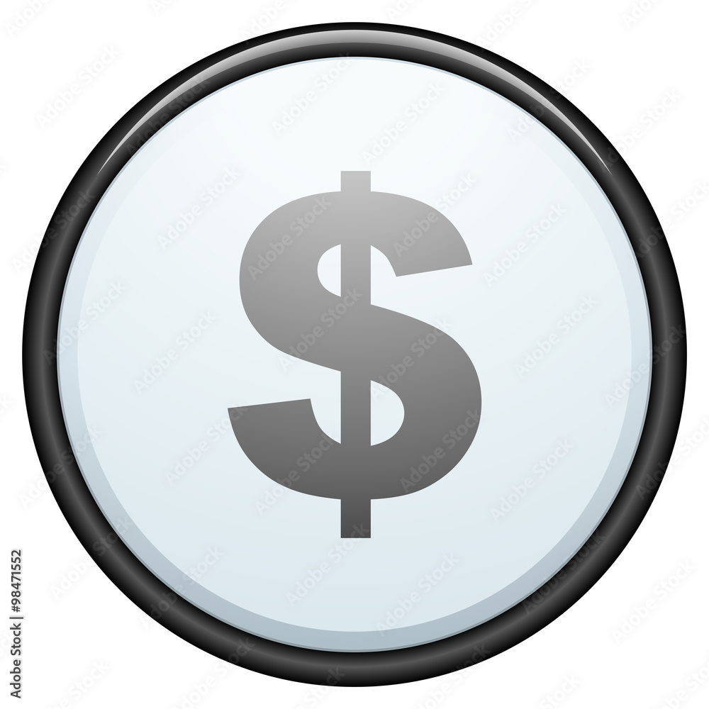 Dollar sign button illustration Dollar sign button illustration