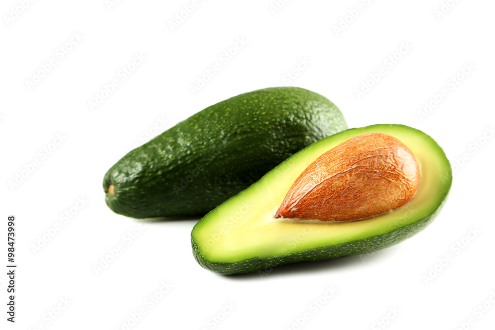 Avocado isolated on a white background Avocado isolated on a white background