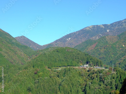 恵那神社のある山麓（2015年10月25日　岐阜県中津川市）
