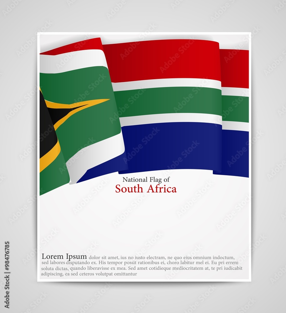 National flag brochure of South Africa National flag brochure of South Africa