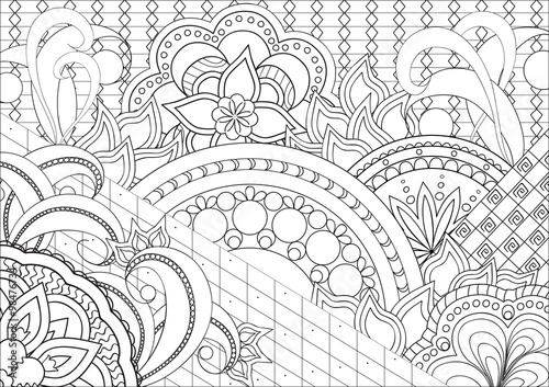 doodle flowers and mandalas