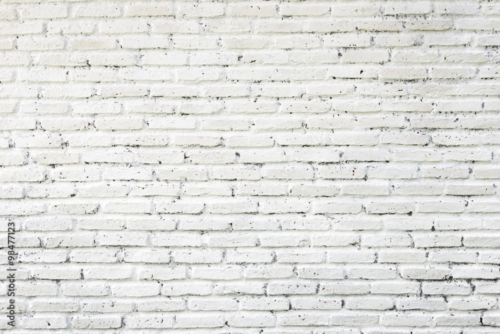 Obraz premium White brick wall texture, abstract background