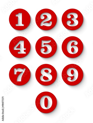 Numbers in red