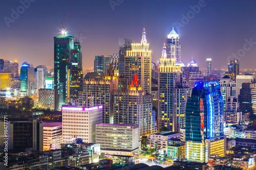 Bangkok Cityscape  Business district with high building  Thailan