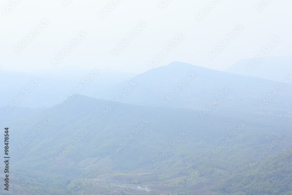 Mountains with blue sky