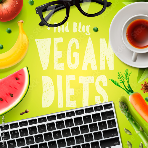 Vegan diet, blogging vegetarian healthy food