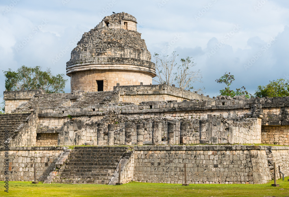 Chichen Itza observatory El Caracol ruins in Mexico Chichen Itza observatory El Caracol ruins in Mexico