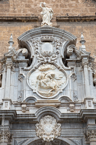 Granada - portal on church Iglesia de los santos Justo y Pastor
