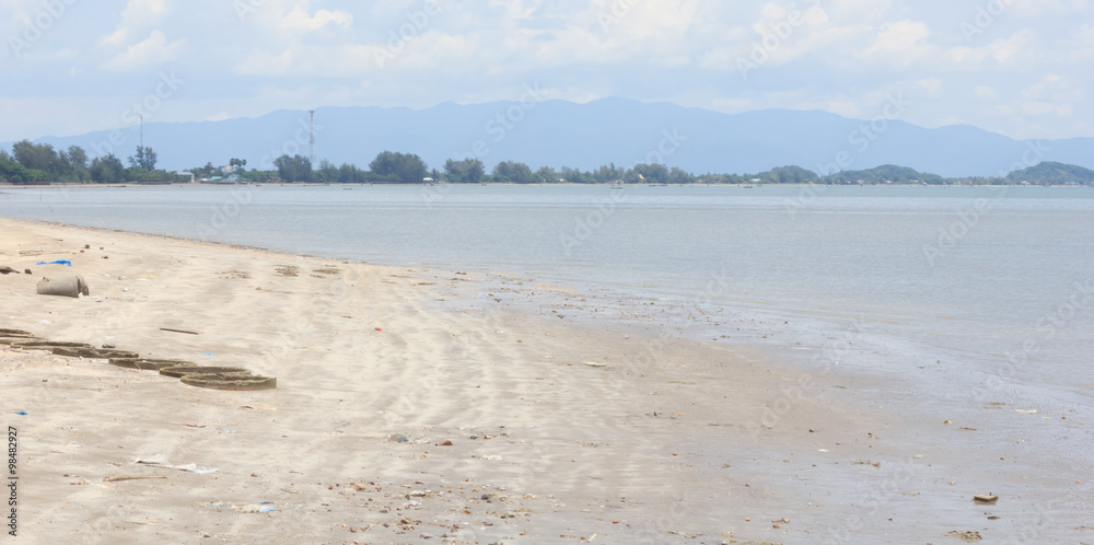 Obraz premium Blue sea with blue sky