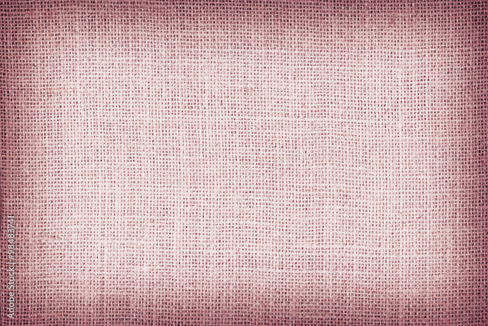 Fototapeta premium Natural sackcloth textured for background, red colour
