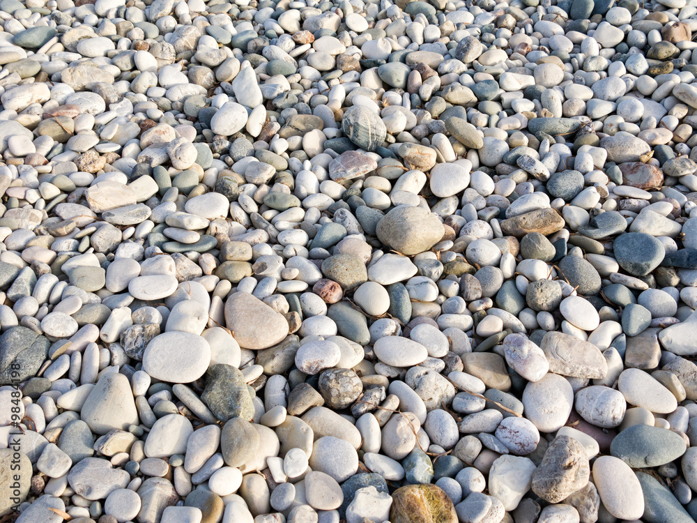 Pebble stones on coastline Pebble stones on coastline