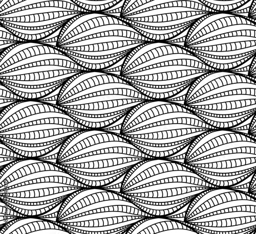 Vector floral background of drawn lines