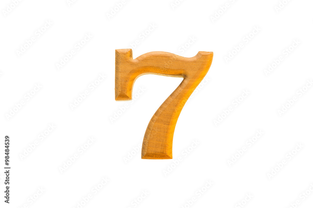 Number 7 golden teak wood Number 7 golden teak wood