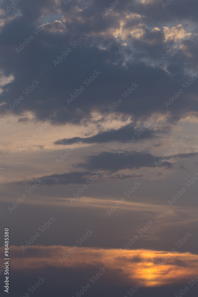 colorful sunset sky background