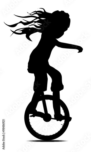 Little Girl On A Unicycle