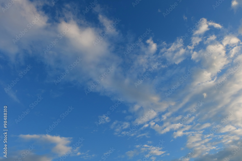 Fototapeta premium blue sky with clouds, clear weather sky background
