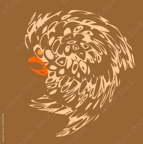 Tribal  style design bird  tattoos pattern