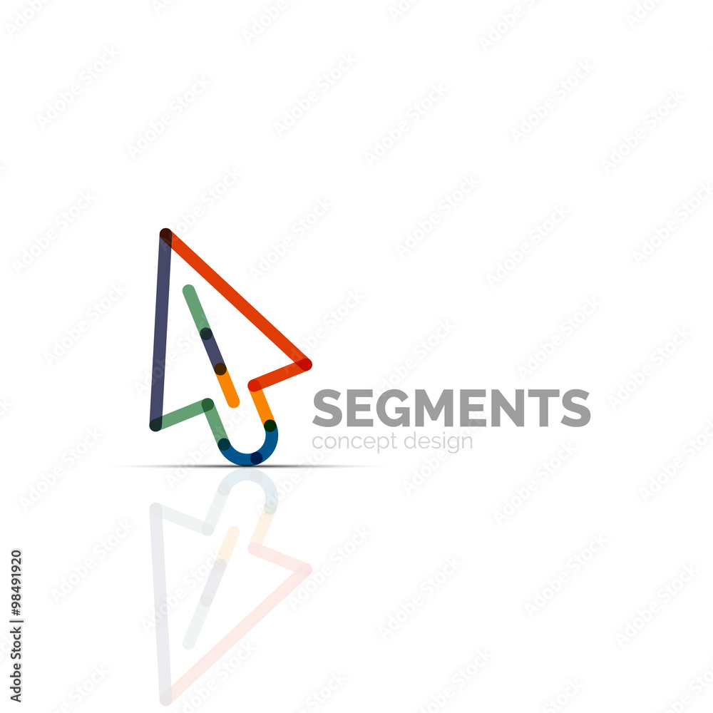 Arrow icon vector logo. Company branding element