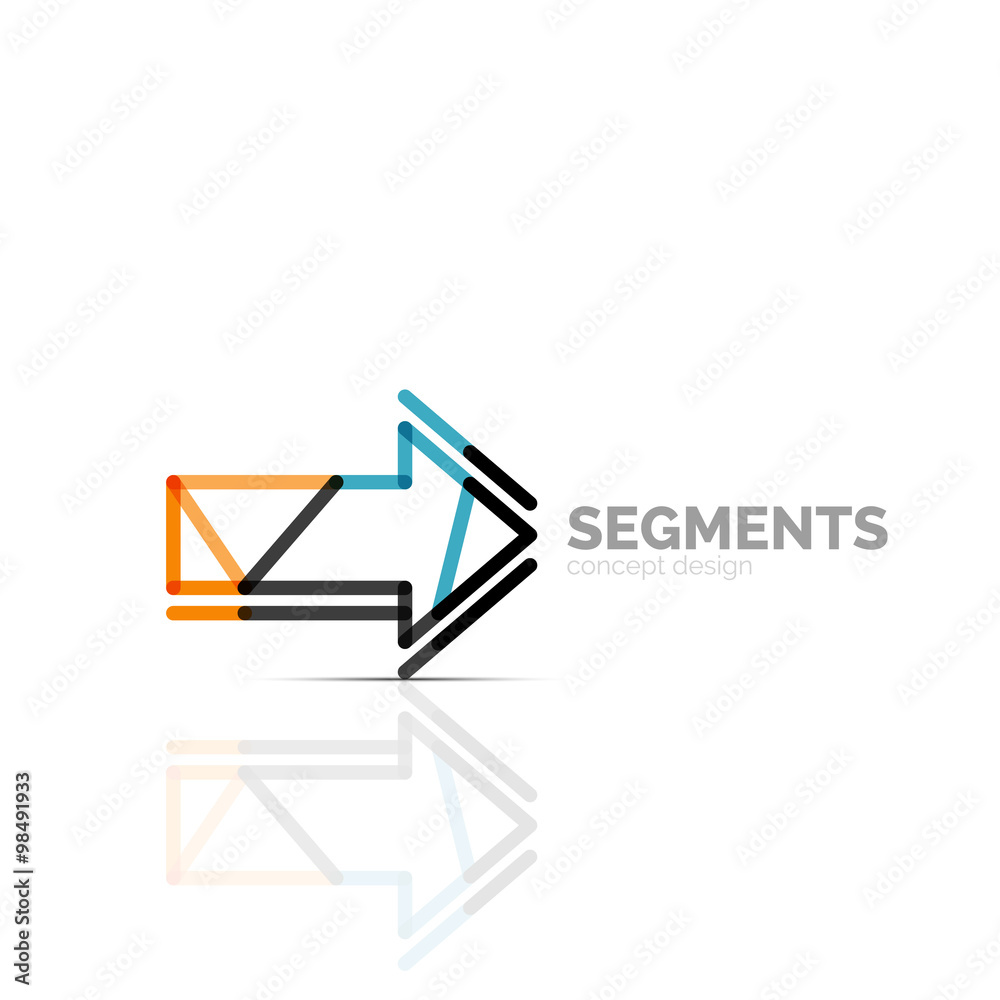 Arrow icon vector logo. Company branding element Arrow icon vector logo. Company branding element