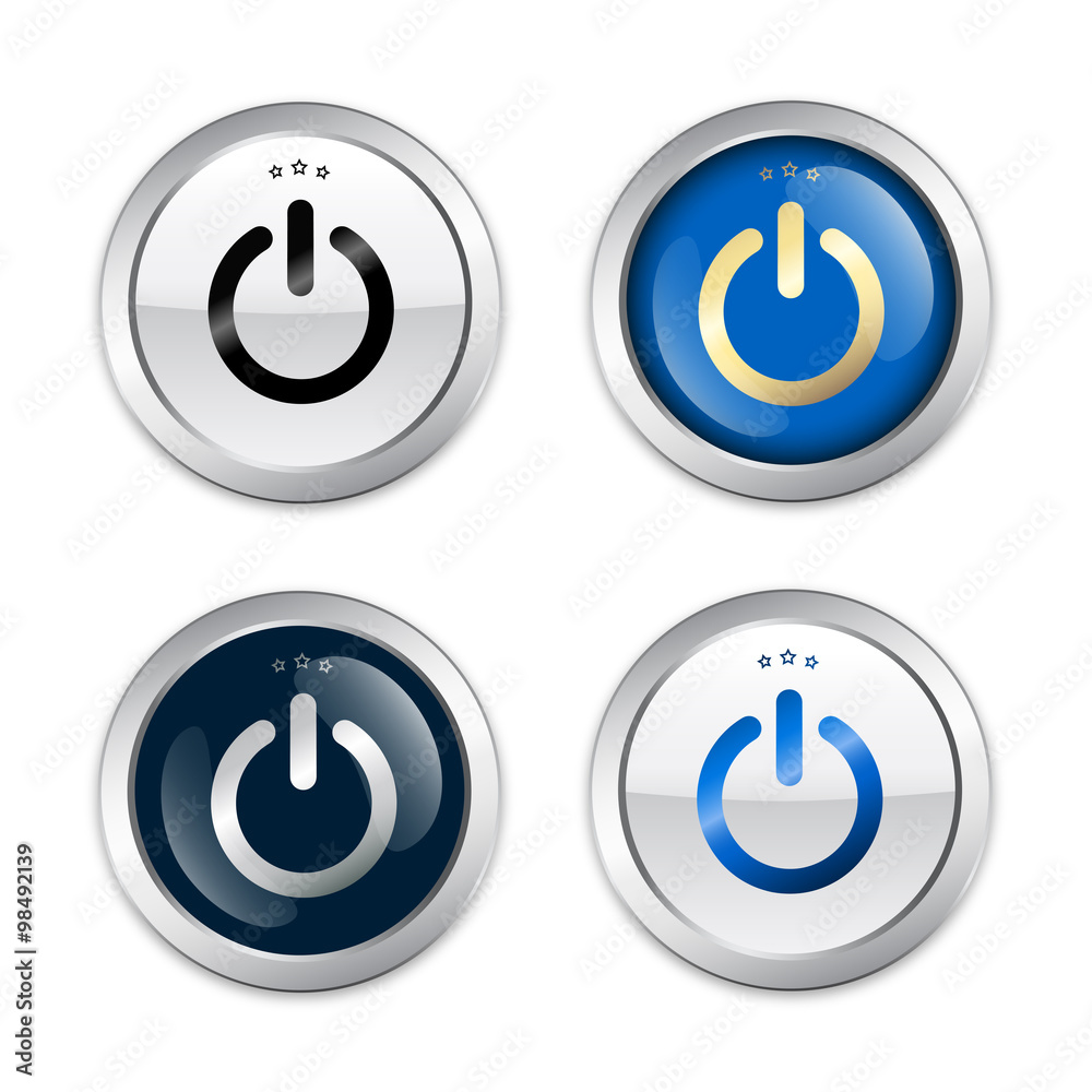 On seals or icons with start symbol. Glossy silver seals or buttons with stars. On seals or icons with start symbol. Glossy silver seals or buttons with stars.