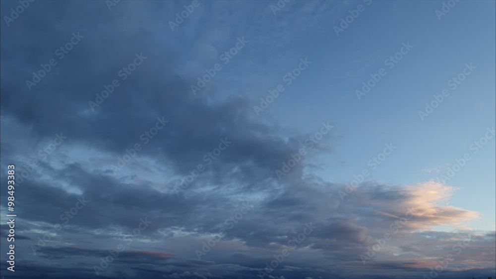 The movement of the clouds at cunset The movement of the clouds at cunset