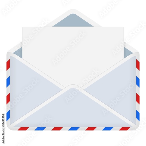 Open mail envelope