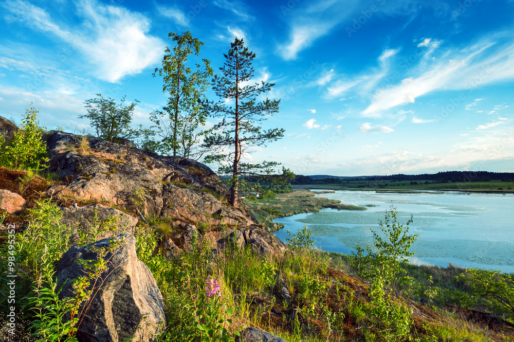 Nature in summer, Karelia, Russia
