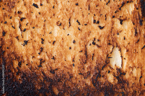Brunt bread closeup