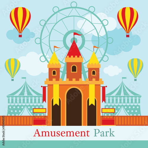 Castle, Amusement Park, Carnival, Fun Fair, Theme Park, Circus, Day Scene
