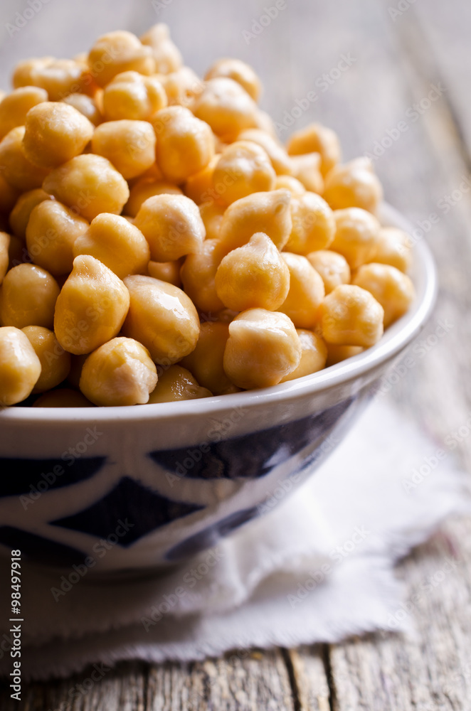 Grains of raw chickpeas Grains of raw chickpeas