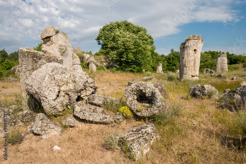 Pobiti kamani - phenomenon rock formations in Bulgaria near Varna photo