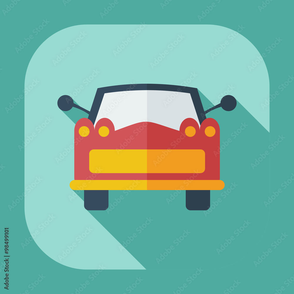 Obraz premium Flat modern design with shadow icons car
