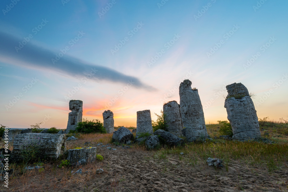 Pobiti kamani - phenomenon rock formations in Bulgaria near Varna