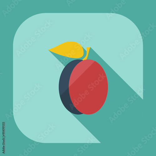 Flat modern design with shadow icons peach