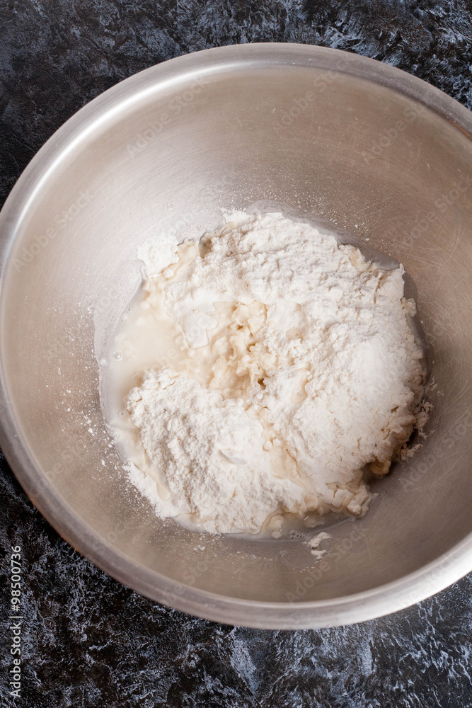 dough in bowl for pizza and pasta dough in bowl for pizza and pasta
