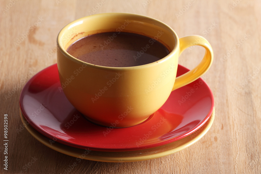 hot chocolate drink in colorful cups hot chocolate drink in colorful cups
