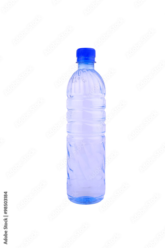 plastic water bottle on white background. plastic water bottle on white background.