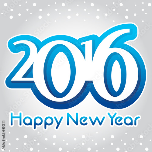 happy new year 2016. Vector illustration