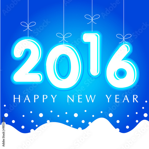 happy new year 2016. Vector illustration