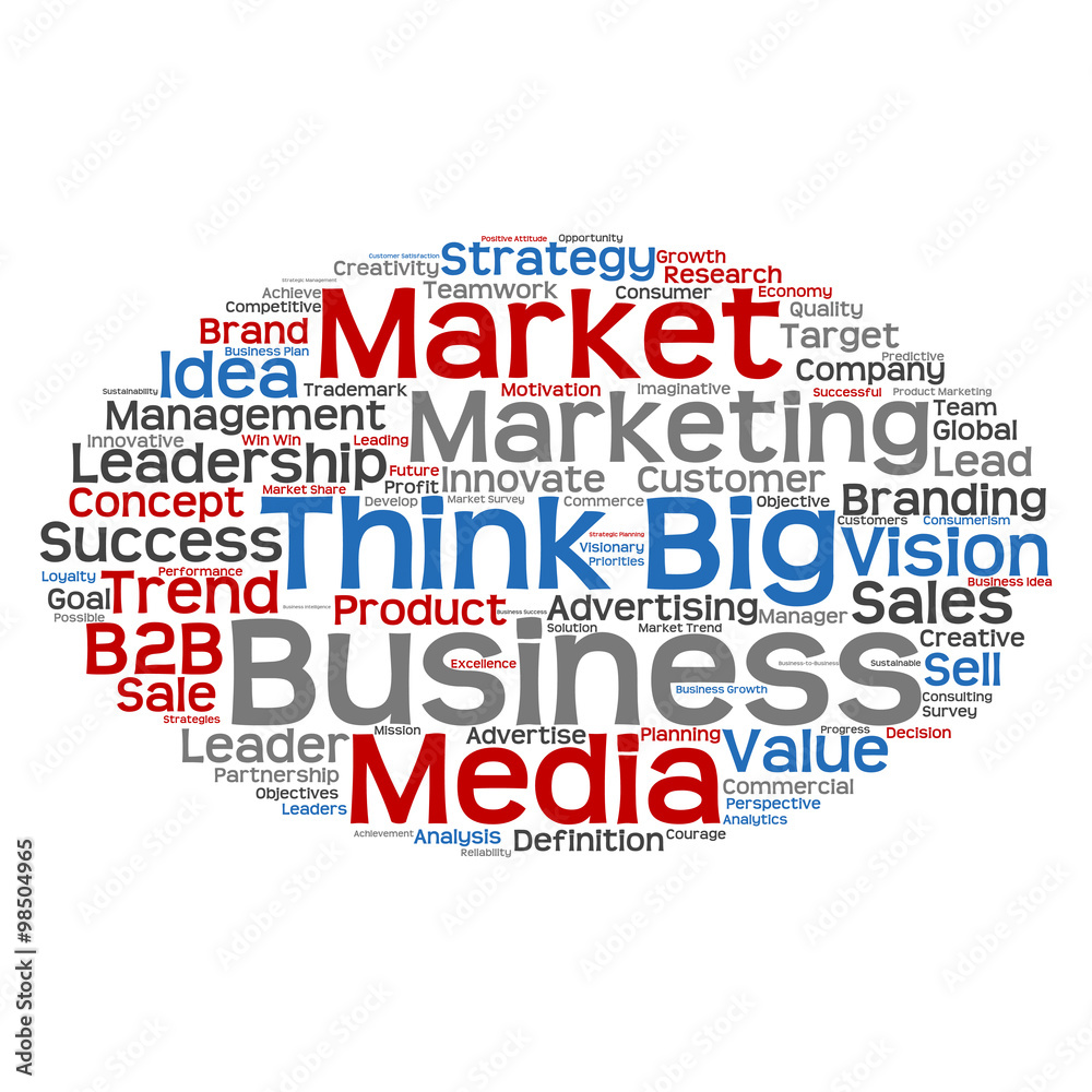 Conceptual business marketing word cloud