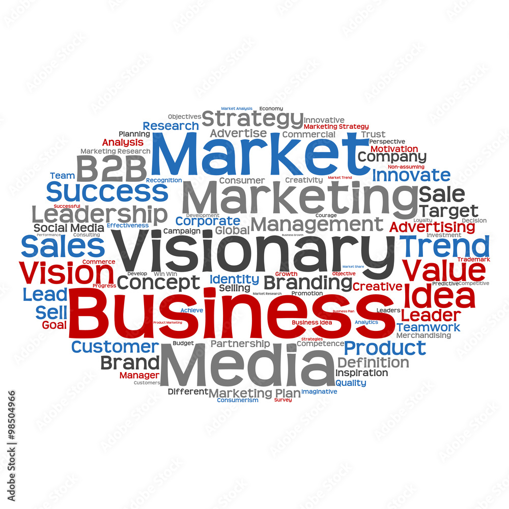 Conceptual business marketing word cloud