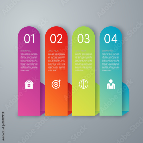 Vector illustration infographics four options