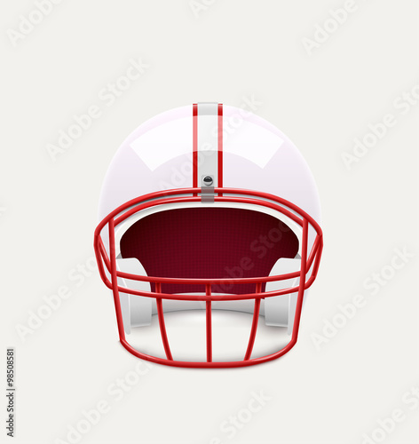 american football helmet realistic object front view