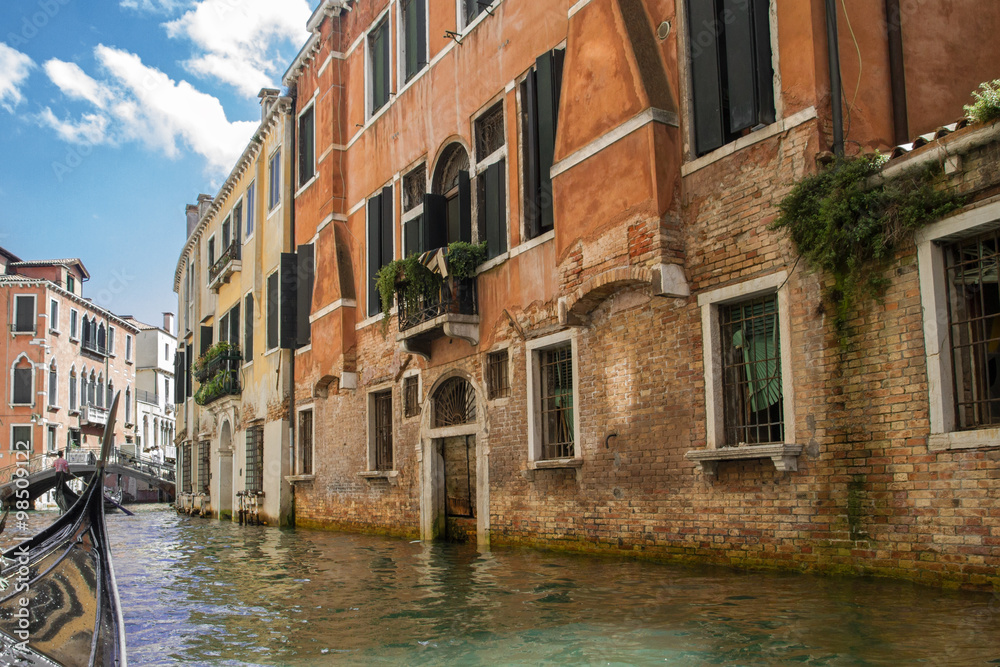 Sailing on the canals of Venice